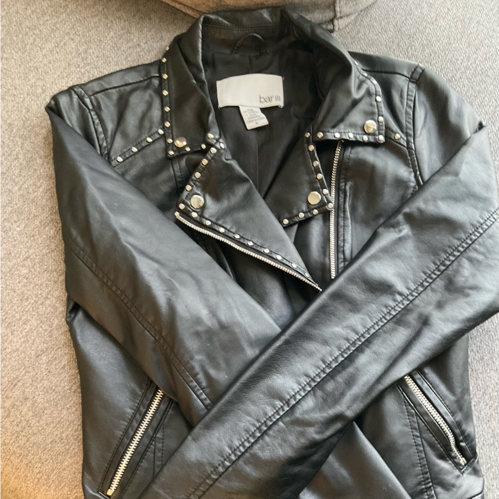 Studded pleather jacket